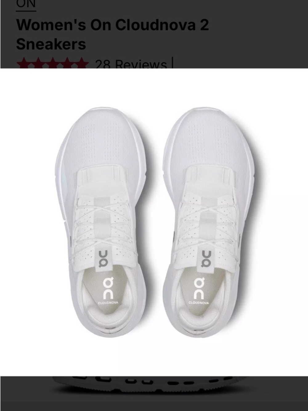 On Running Women's Cloudnova 2 Sneakers in White
Retails for $170